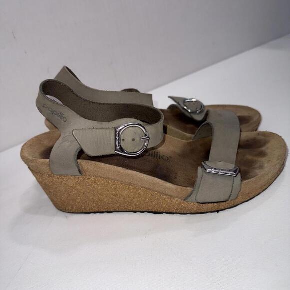 Birkenstock Papillo Gorpcore Wedge Sandal Sandcastle Nubuck Leather 40 - Picture 8 of 15